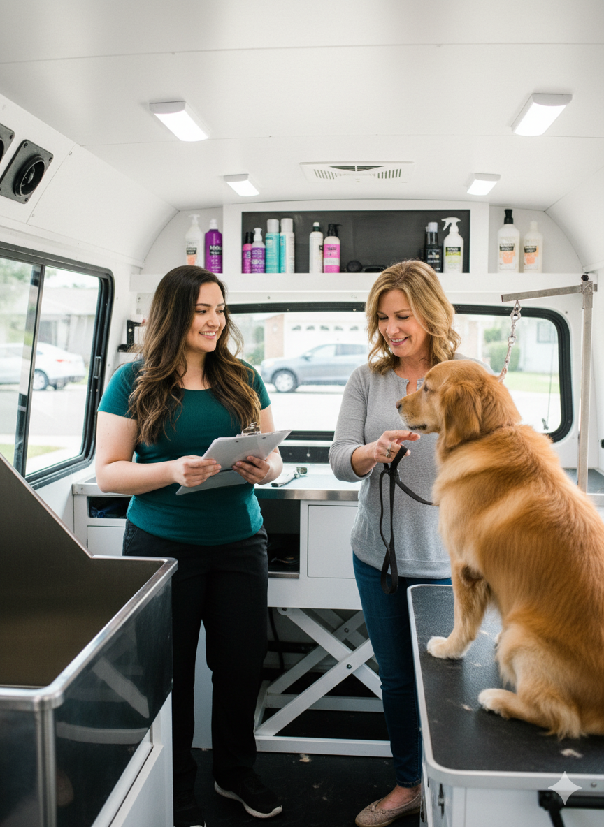 image d'olivia et d'une cliente